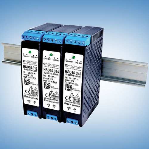 Alimentation électrique sur rail DIN - HSD15 S12 - MTM Power Messtechnik Mellenbach GmbH - DC/DC / à sortie simple / CE