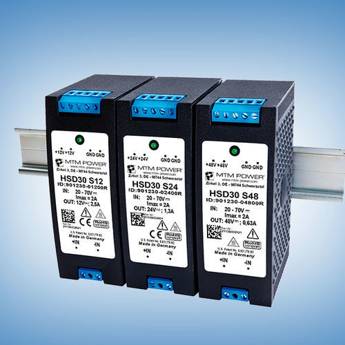 Alimentation électrique sur rail DIN - HSD30 S12 - MTM Power Messtechnik Mellenbach GmbH - DC/DC / à sortie simple / CE
