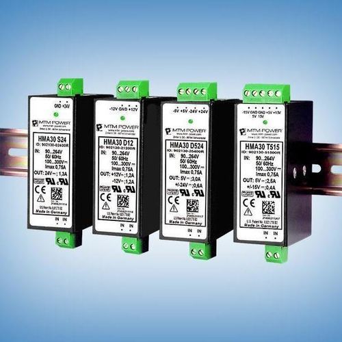 Alimentation électrique sur rail DIN - HMA30 D15 - MTM Power Messtechnik Mellenbach GmbH - AC/DC / à deux sorties / CE