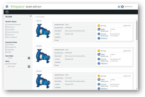 Logiciel de gestion du cycle de vie de produit - ThingWorx Asset Advisor - PTC - industriel