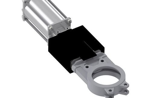 Vanne à clapet - 100 - Kubota Brabender Technologie GmbH - à commande pneumatique / à double effet / avec double actionneur pneumatique