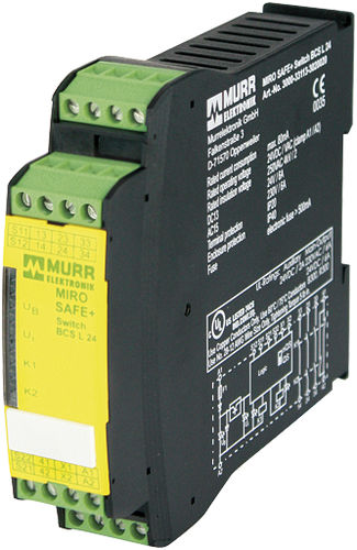 Relais de sécurité d'arrêt d'urgence - MIRO SAFE+ SWITCH BCS L 24  - MURRELEKTRONIK - sur rail DIN