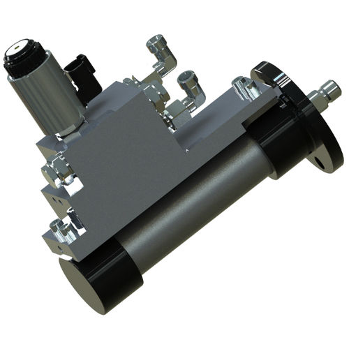Vérin hydraulique - BÜTER Maschinenfabrik GmbH - double effet / avec électrovanne intégrée