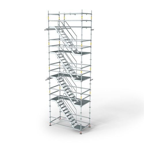 Tour d'échafaudage fixe - PERI UP Flex 75 - PERI - de façade / modulaire / avec escaliers