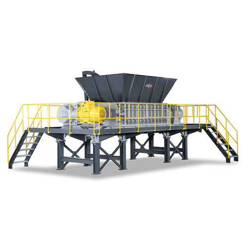 Déchiqueteur à deux arbres - X1500  - Genox Recycling Tech (China) Co., Ltd. - pour le bois / de pneus / métal