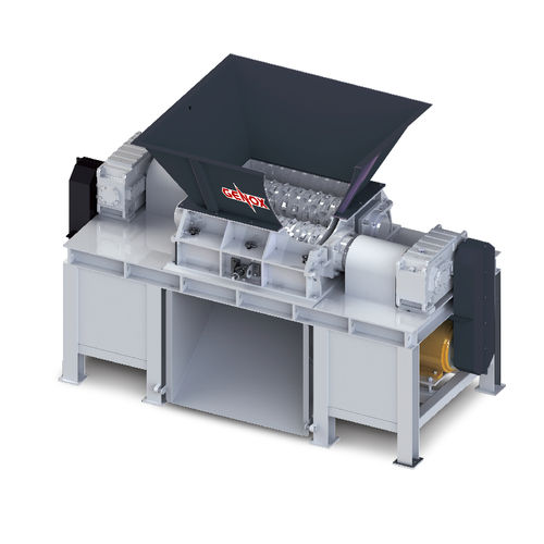 Déchiqueteur à 2 arbres - W series - Genox Recycling Tech (China) Co., Ltd. - papier / pour câbles / à cisaille rotative