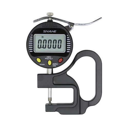 Mesureur d'épaisseur de verre - SHAHE/5318-10A 0-10mm 0.001mm/Digital Thickness Gauge - Wenzhou Sanhe Measuring Instrument Co., Ltd - de métal / de caoutchouc / pour textiles