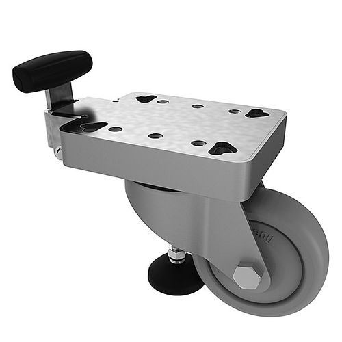 Roulette fixe - 098LF - FATH GmbH - à platine / avec pied de levage