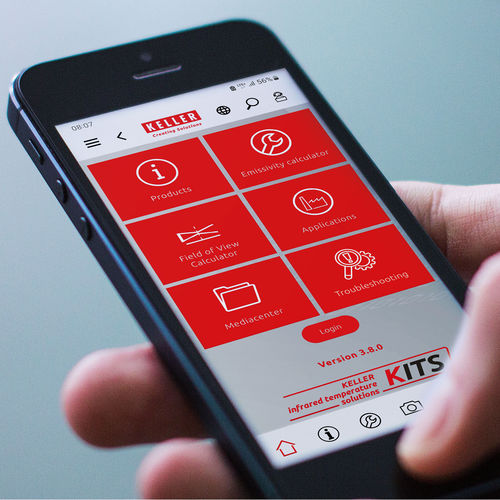 Application mobile d'exploitation de données - KITS - Keller Pyrometer Systems - d'acquisition de données / d'analyse de température / pour pyromètre