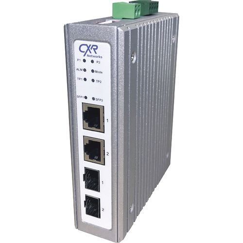 Commutateur Ethernet non administrable - SWDL-H-2GPS-2USF-B - CXR Networks - 4 ports / 10/100BaseT(X) / 4 ports à fibre optique