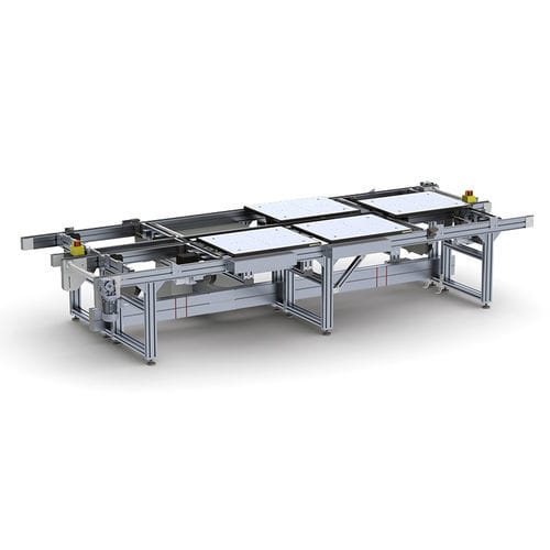 Convoyeur à chaînes - HU - FlexLink - de positionnement / bi piste / de palettes