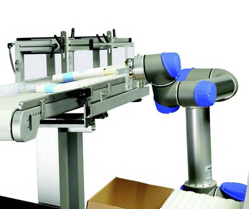 Alimentateur pour tubes - COBOT TZC - IWK - à pince / robotisé / pour ligne d'emballage
