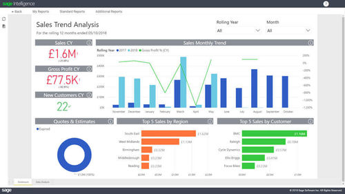 Logiciel de reporting - Sage Intelligence  - Sage bäurer GmbH - de commande / cloud / en ligne
