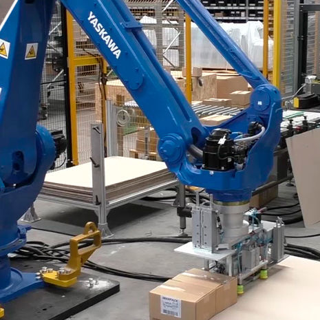 Ligne de palettisation et d'emballage robotisée - IMANPACK Packaging & Eco Solutions S.p.a.