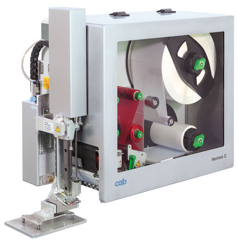 Machine d'impression-pose d'étiquettes à 2 couleurs - Hermes C - cab Produkttechnik GmbH & Co KG - à transfert thermique / pour papier / pour matières plastiques