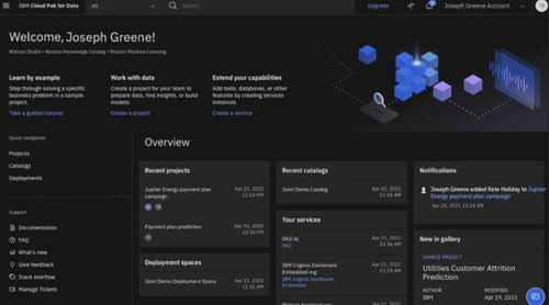 Logiciel de gestion - Cloud Pak for Data - IBM - d'analyse de données / d'architecture / cloud