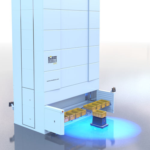 Magasin automatique avec robot mobile autonome - Modula MiR - Modula - vertical