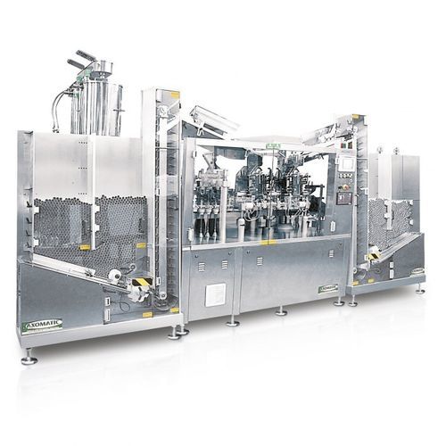 Machine de remplissage et de fermeture de tube - AXO 4800 - AXOMATIC - pour applications pharmaceutiques / pour l'industrie cosmétique