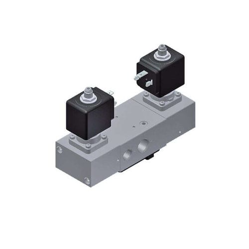 Distributeur pneumatique à tiroir - Parker Fluid Control Division - Europe - actionné par solénoïde / à commande assistée / 5 voies