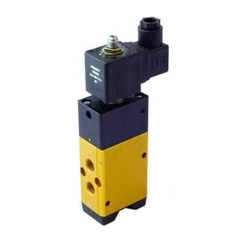 Distributeur pneumatique à tiroir - Parker Fluid Control Division - Europe - actionné par solénoïde / à commande assistée / 5 voies