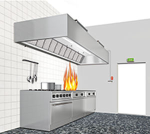 Système d'extinction d'incendie pour cuisine professionnelle - REVEN® PROTECT series - Rentschler REVEN - au moyen d'agent propre