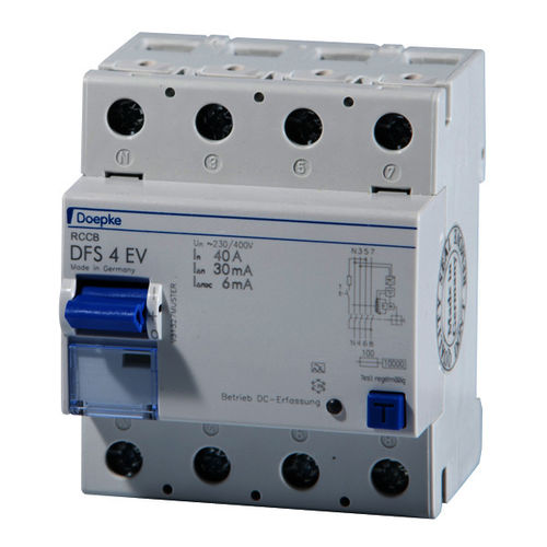 Disjoncteur différentiel - DFS 4 025-2/0,03-EV  - Doepke Schaltgeräte GmbH - 4 pôles / automatique / type B