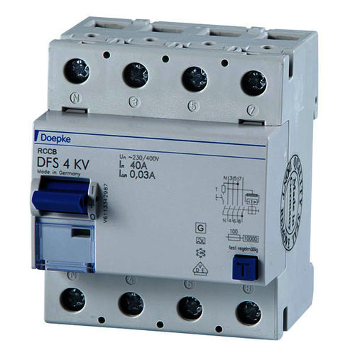 Disjoncteur différentiel - DFS 4 016-4 - Doepke Schaltgeräte GmbH - AC / 4 pôles / automatique
