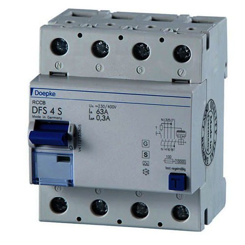 Disjoncteur différentiel - DFS 4 040-4/0,10-A S - Doepke Schaltgeräte GmbH - AC / 4 pôles / automatique