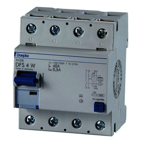 Disjoncteur différentiel - FS 4 W 040-2/0,50-AC 16 2/3 - Doepke Schaltgeräte GmbH - AC / 4 pôles / automatique