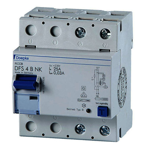 Disjoncteur différentiel - DFS 4 016-2/0,03-B NK - Doepke Schaltgeräte GmbH - AC / bipolaire / automatique