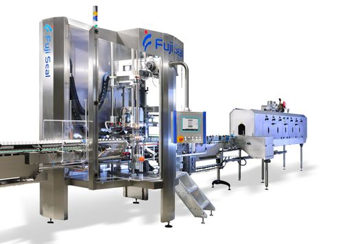 Applicateur d'étiquettes automatique - FS 400 - Fuji Seal - pour bouteilles / par manchon thermo-rétractable