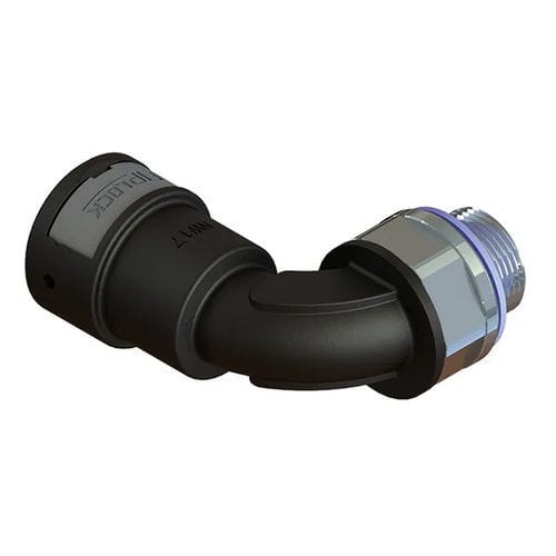 Raccord pneumatique - AWPA-PGM-S - FRÄNKISCHE Industrial Pipes GmbH & Co. KG - fileté / coudé à 90° / en métal