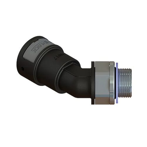 Raccord pneumatique - AAPA-PGM-S - FRÄNKISCHE Industrial Pipes GmbH & Co. KG - à visser / coudé à 45° / en PA6