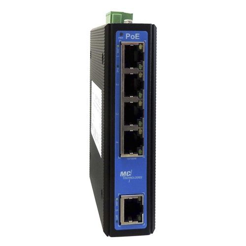 Commutateur Ethernet non administrable - 162941 - MC Technologies GmbH - 5 ports / 10/100BaseT(X) / sur rail DIN