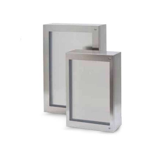 Boîte avec porte transparente - CLN series - MPGAMMA srl - rectangulaire / modulaire / en inox