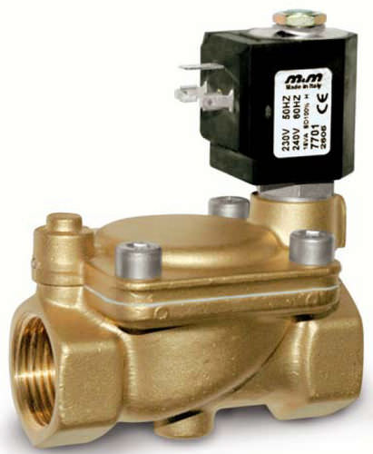 Électrovanne à commande assistée - D606, D622 series - M & M INTERNATIONAL - 2 voies / NF / pour eaux chaudes