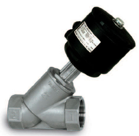 Vanne à piston - BPG205S-207S-HT - M & M INTERNATIONAL - à commande pneumatique / en inox / 2/2 voies
