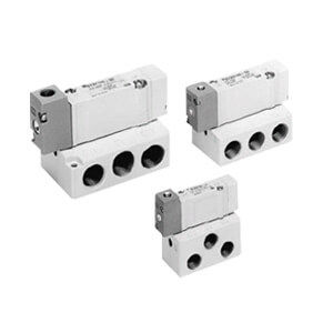 Distributeur pneumatique à tiroir - SYA series - SMC Corporation of America - à air / 5 voies / à montage sur embase