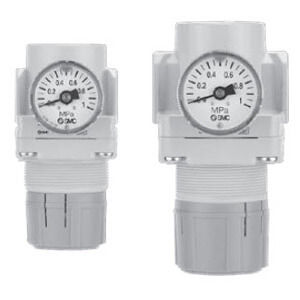 Régulateur de pression pour air - AR series - SMC Corporation of America - mono-étagé / en inox / en zinc moulé sous pression