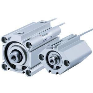 Vérin pneumatique - NCQ2 series - SMC Corporation of America - à tige filetée / à double tige / à tige