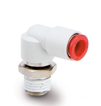 Raccord pneumatique - KS series - SMC Corporation of America - fileté / coudé à 90° / UNF
