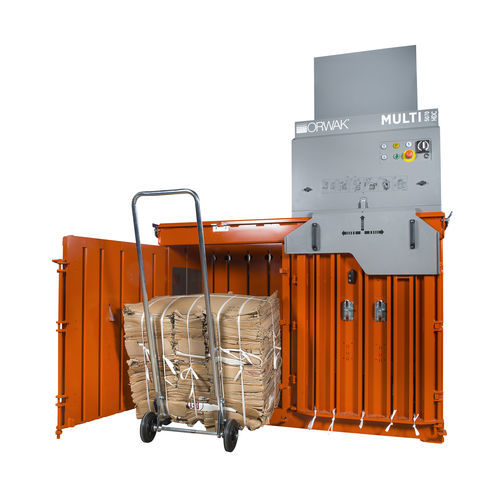Presse à balles pour carton - MULTI 5070 HDC - Orwak AB - verticale / à chargement frontal / multicaisson