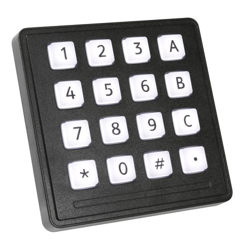 Clavier numérique 16 touches - 7203-16TW20 - Storm Interface - encastrable / en or / en polymère