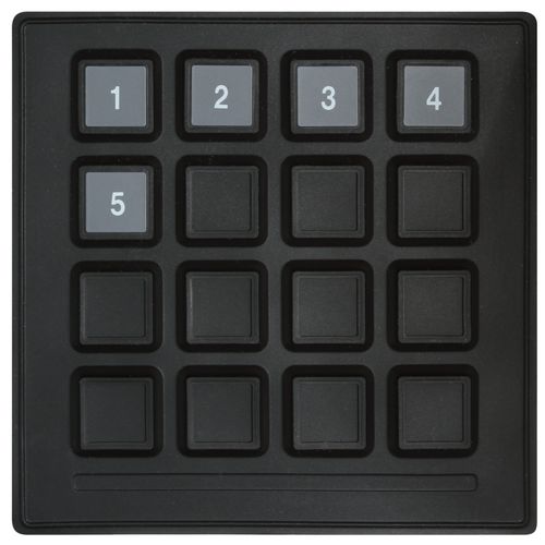 Clavier numérique 16 touches - 7016020 - Storm Interface - encastrable / en caoutchouc / en silicone