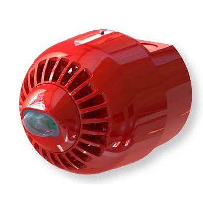 Diffuseur d'alarme sonore avec feu à LED - ESC-5003 Sonos Red Body White Flash - Klaxon Signals - électronique / IP66 / mural