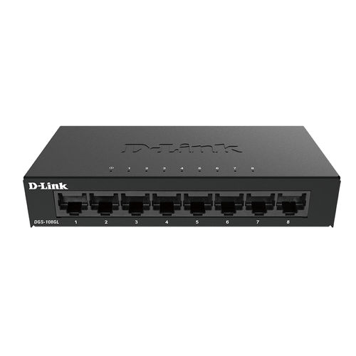 Commutateur Ethernet non administrable - DGS-108GL - D-Link® - 8 ports / gigabit / standard