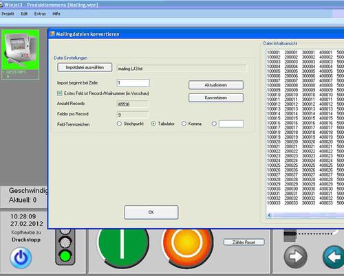 Logiciel de supervision - WINJET3 Mailing - Leibinger - de commande / d'impression