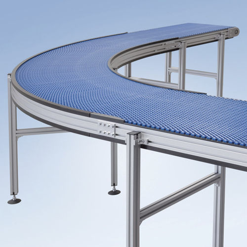 Convoyeur à bande modulaire - KMF-P 2040 - Maschinenbau Kitz GmbH - courbe / incliné / droit