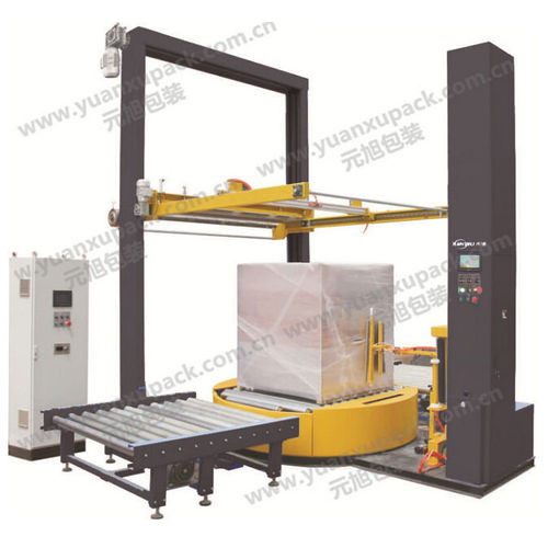 Banderoleuse à plateau tournant - Yuanxu Packing(shanghai) Machinery Co., LTD - automatique / de paquets / à film étirable