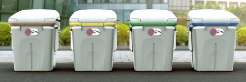 Conteneur à déchets en plastique - ICON - Dennis Eagle - intelligent / pour déchets urbains / verrouillable
